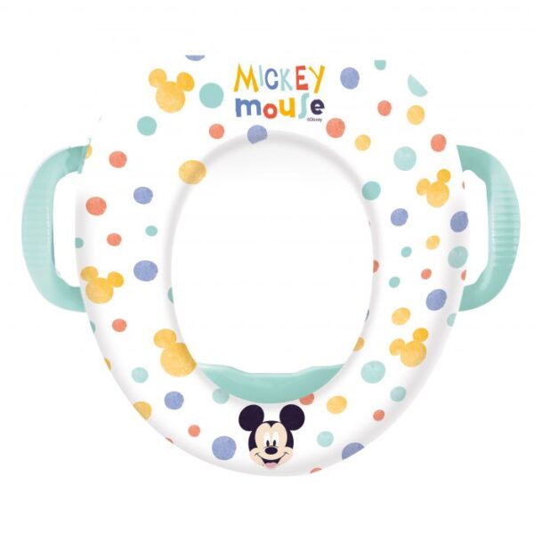 Disney Mickey Mouse Cushioned Toilet Trainer with handles