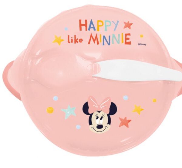 Bowl with anti-slip suction & spoon - Minnie Mouse