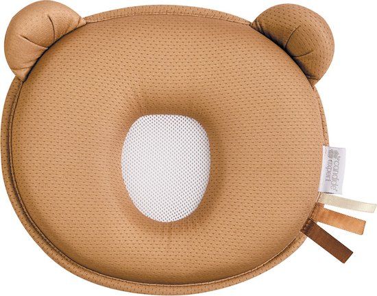 Candide Petit Panda AIR+ Breathable Baby Pillow, prevents flathead & overheating - Caramel