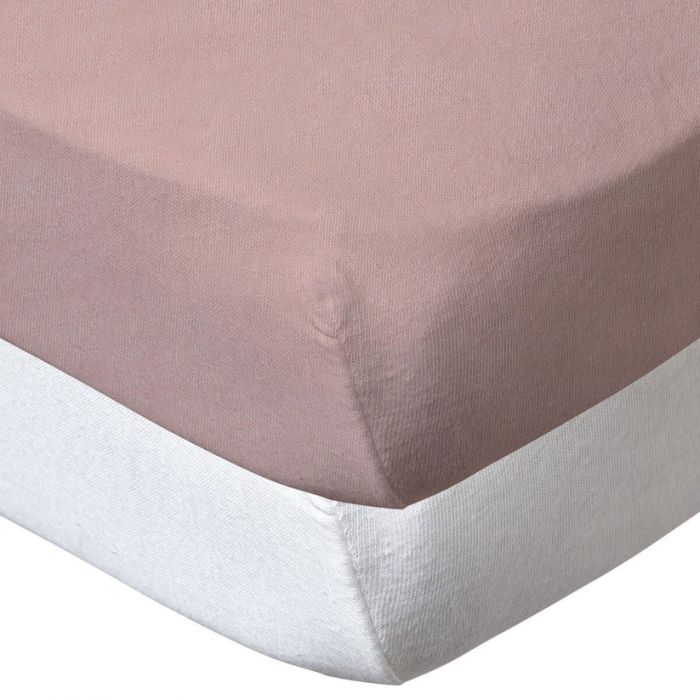 Babycalin 2-Pack Cotbed Fitted Sheets – 140x70 cm – 100% Cotton – White & Pink