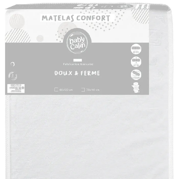 Babycalin Comfort Cot Mattress – 60 x 120 cm, Made in France - Image 2